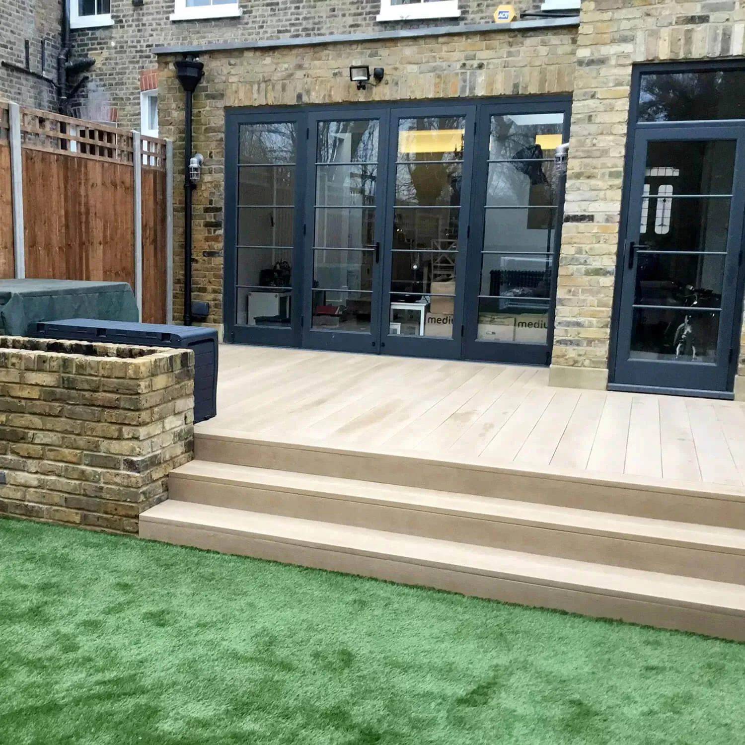 patio with stairs