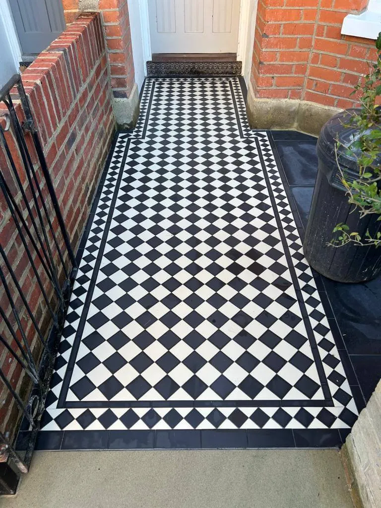 front patio Victorian tiles 