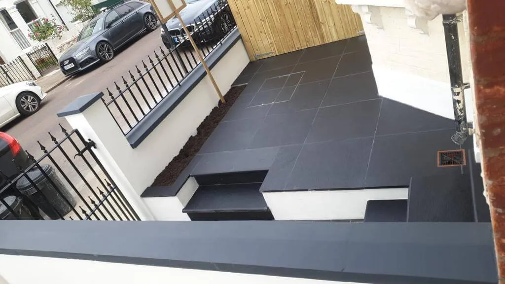 stepped patio