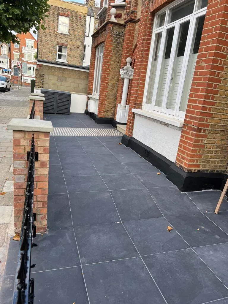 hilled patio