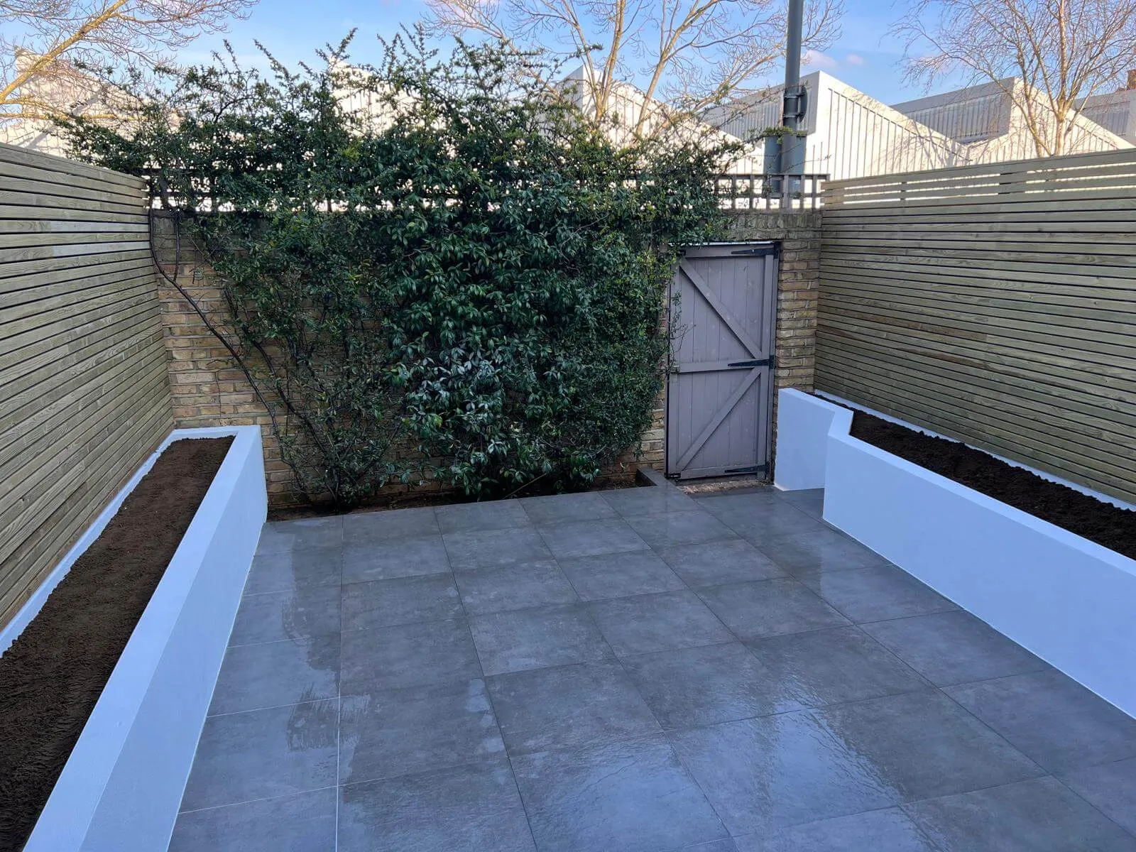 dark grey patio