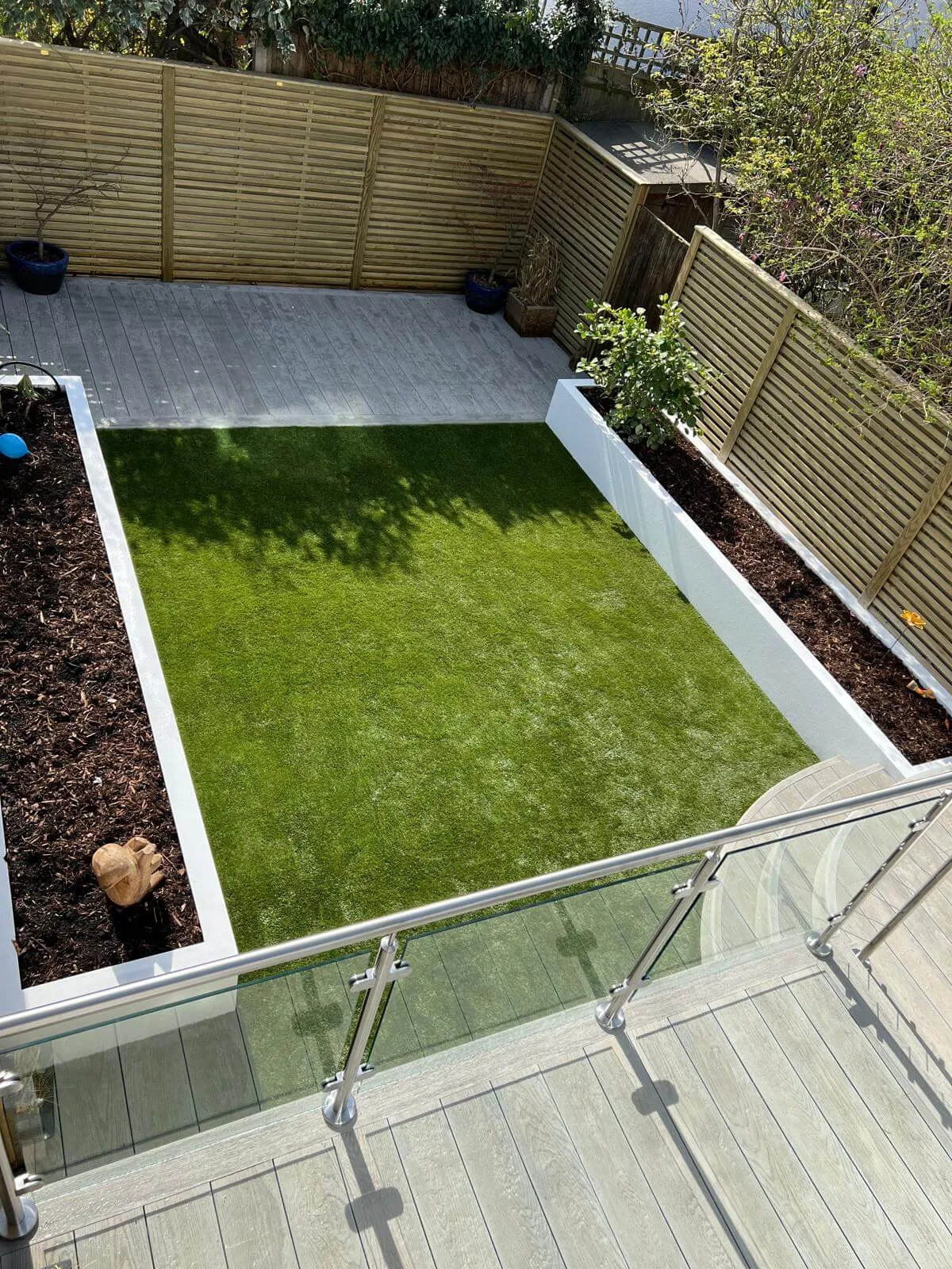 view of artificial grass